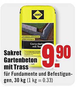 Sakret Gartenbeton mit Trass, 30 kg