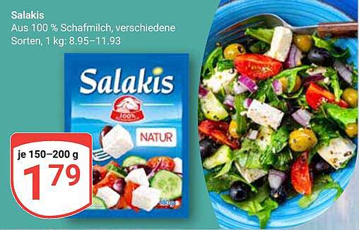 Salakis Feta aus 100 % Schafmilch, verschiedene Sorten, 150-200 g