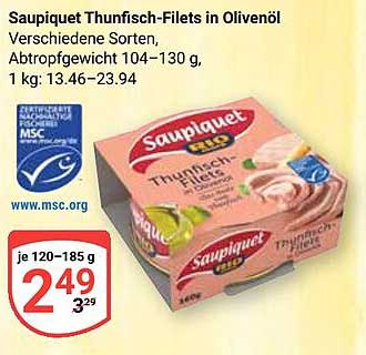 Saupiquet Thunfisch-Filets in Olivenöl