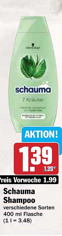 Schauma Shampoo 7 Kräuter 400 ml Flasche