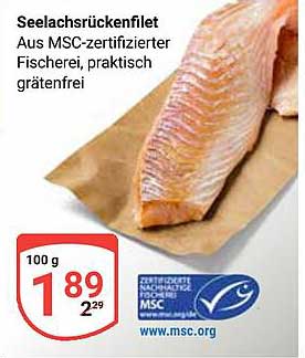 Seelachsrückenfilet aus MSC-zertifizierter Fischerei, praktisch grätenfrei