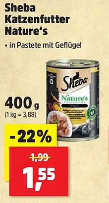 Sheba Katzenfutter Nature's in Paste mit Geflügel