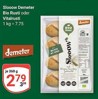 Slooow Demeter Bio Rusti oder Vitalrusti – 360g zum besten Preis!