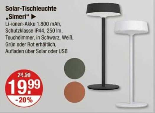 Solar-Tischleuchte „Simeri“