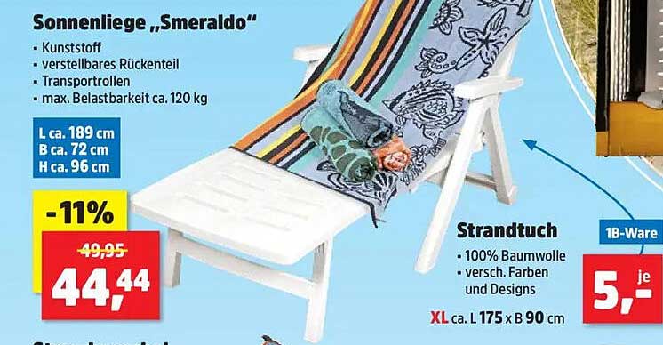 Sonnenliege „Smeraldo“