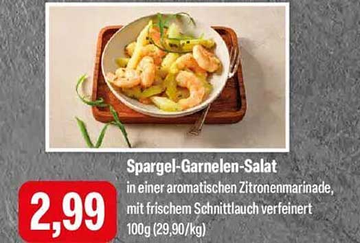 Spargel-Garnelen-Salat in einer aromatischen Zitronenmarinade
