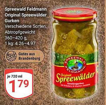 Spreewald Feldmann Original Spreewälder Gurken