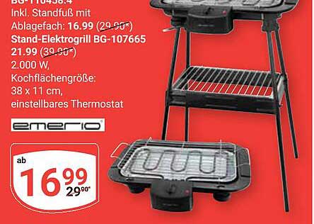 Stand-Elektrogrill BG-107665 - inkl. Standfuß mit Ablagefach
