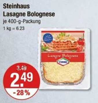 Steinhhaus Lasagne Bolognese je 400-g-Packung