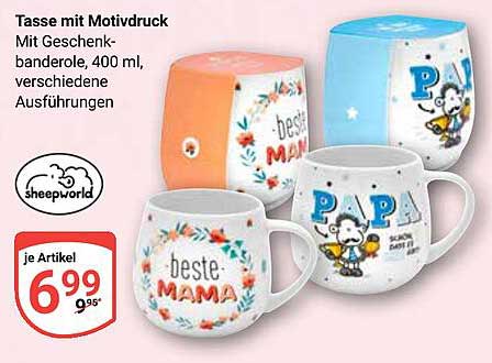 Tasse mit Motivdruck - beste MAMA / PAPA