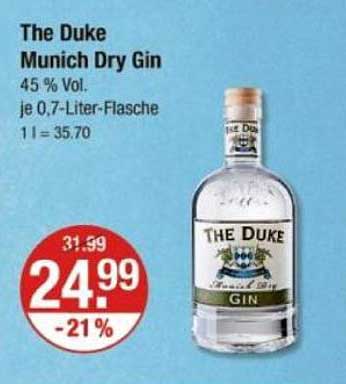 The Duke Munich Dry Gin 0,7-Liter-Flasche - 21% Rabatt!