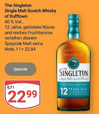 The Singleton Single Malt Scotch Whisky of Dufftown 12 Jahre