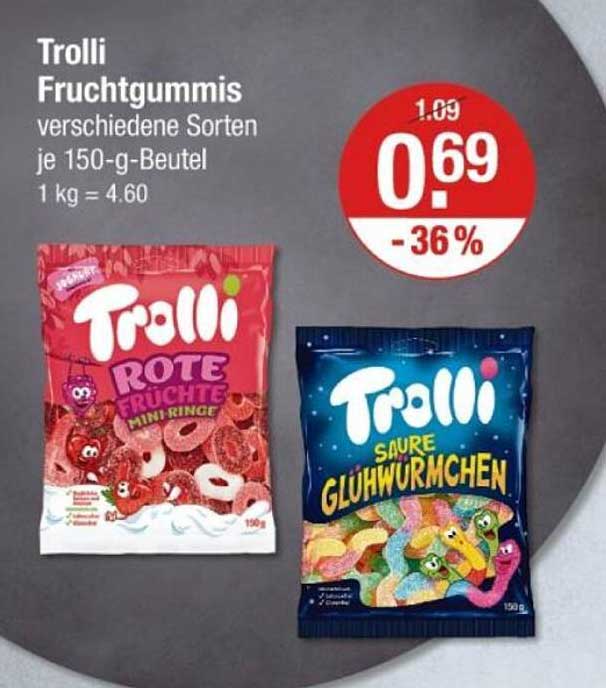 Trolli Fruchtgummis verschiedene Sorten je 150-g-Beutel