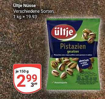 Últje Nüsse - Pistazien gesalzen, 150 g