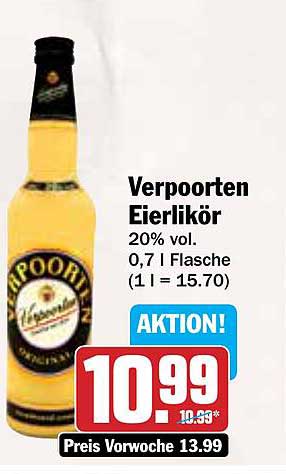 Verpoorten Eierlikör 0,7 l Flasche - Jetzt zum Aktionspreis!