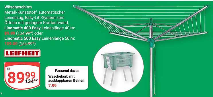 Wäscheständer Linomatic 400 und 500 von Leifheit