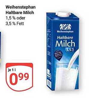 Weihenstephan Haltbare Milch 1,5 % oder 3,5 % Fett