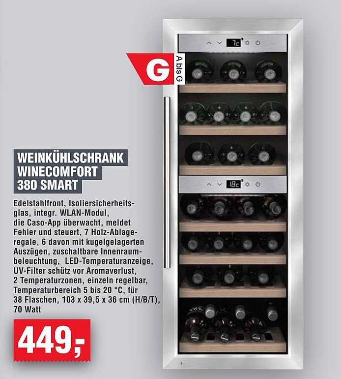 WEINKÜHLSCHRANK WINECOMFORT 380 SMART