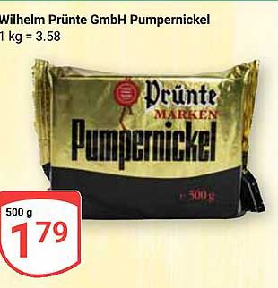 Wilhelm Prünte GmbH Pumpernickel 500 g