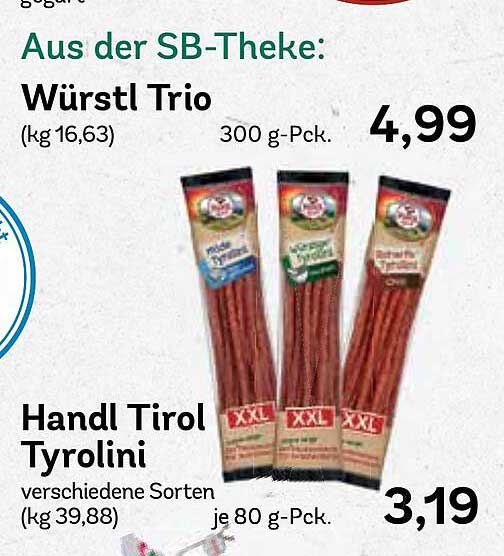 Würstl Trio 300 g-Päckchen