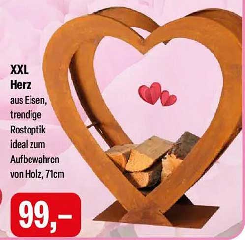XXL Herz aus Eisen - trendige Rostoptik für Ihr Zuhause