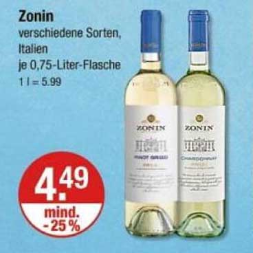 Zonin Weißwein verschiedene Sorten, Italien