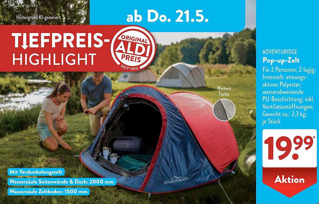ADVENTURIDGE Pop-up-Zelt