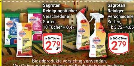 Sagrotan Reinigungstücher Verschiedene Sorten, 10 Tücher