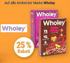 25% Rabatt auf alle Artikel der Marke Wholey