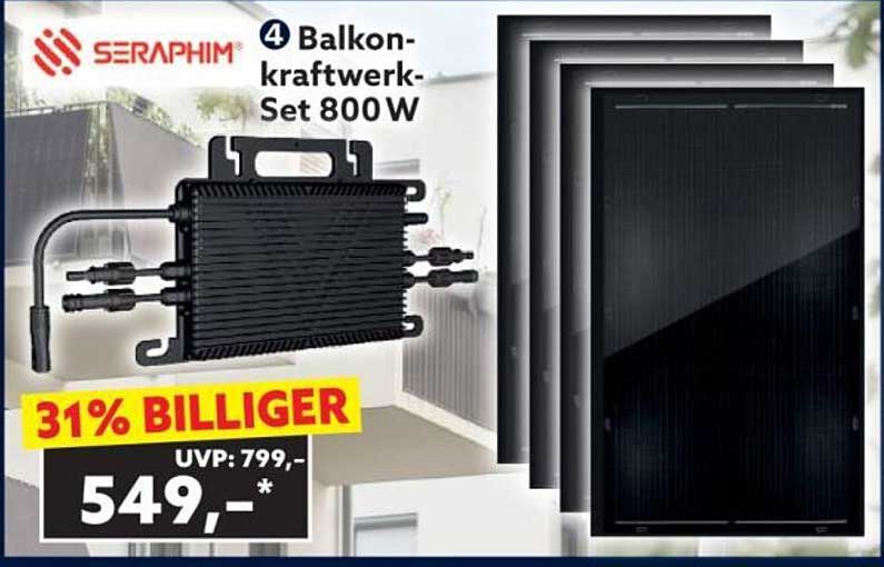 4 Balkonkraftwerk-Set 800 W