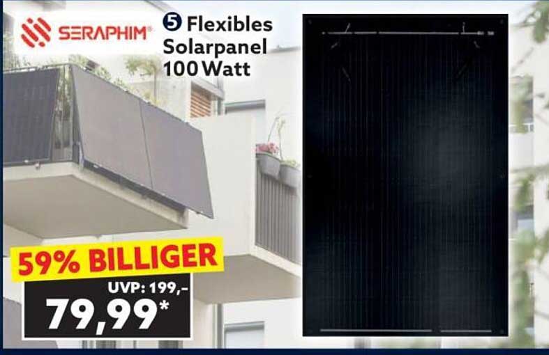 5 Flexibles Solarpanel 100 Watt
