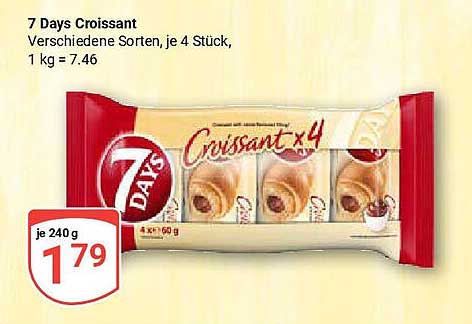 7 Days Croissant - Verschiedene Sorten, je 4 Stück