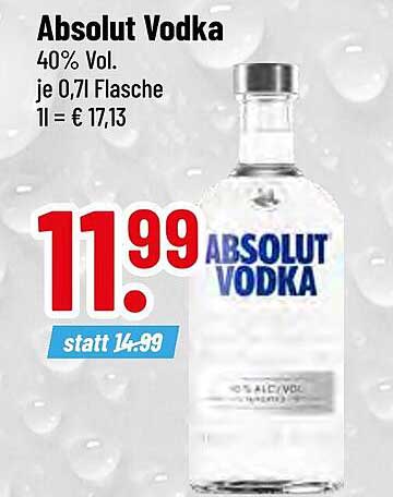 Absolut Vodka 0,71l – Ein Genuss zum Verlieben
