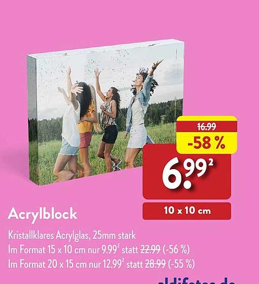 Acrylblock – Kristallklares Acrylglas für kreative Erinnerungen