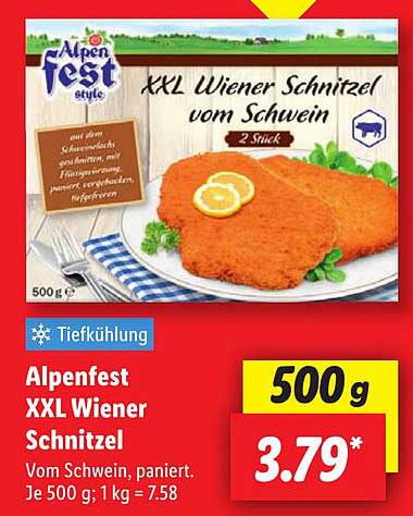 Alpenfest XXL Wiener Schnitzel vom Schwein