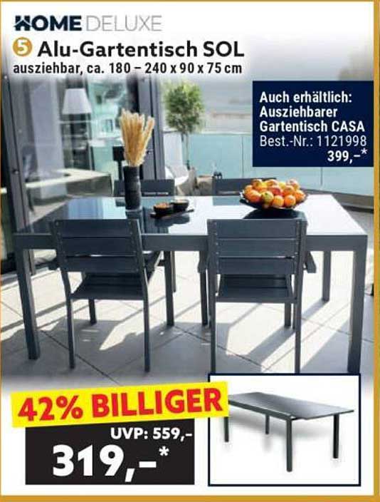 Alu-Gartentisch SOL
