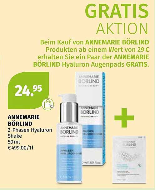 ANNEMARIE BÖRLIND 2-Phasen Hyaluron Shake 50 ml zum Angebotspreis
