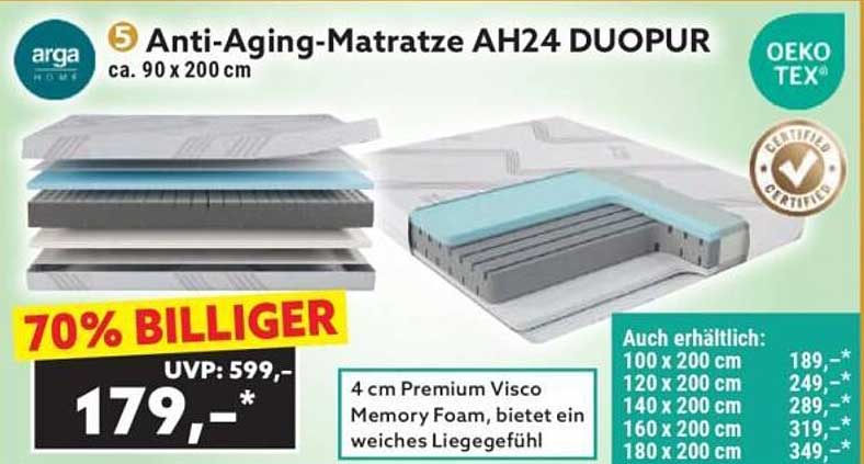 Anti-Aging-Matratze AH24 DUOPUR ca. 90 x 200 cm