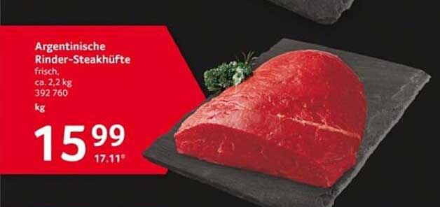 Argentinische Rinder-Steakhüfte frisch, ca. 2,2 kg