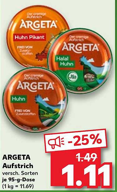 ARGETA Aufstrich – Huhn Pikant, Halal Huhn und Huhn