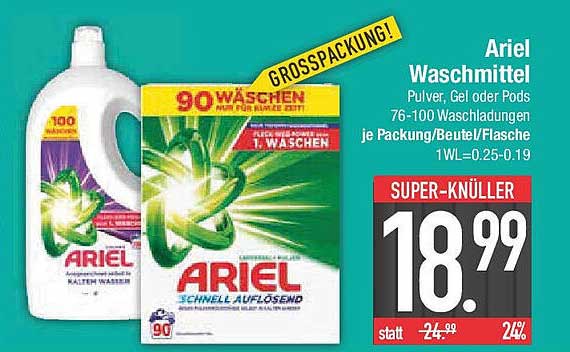 Ariel Waschmittel - Großpackung