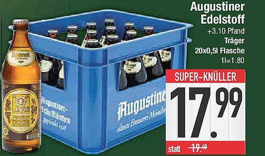 Augustiner Edelstoff 20x0,5L Flasche