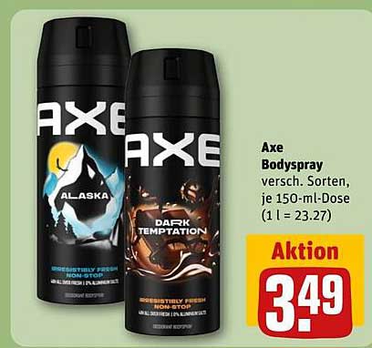 Axe Bodyspray – Verschiedene Sorten, je 150-ml-Dose