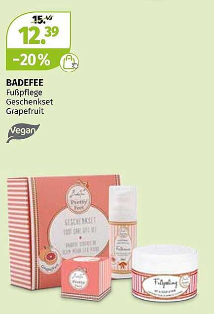BADEFEE Fußpflege Geschenkset Grapefruit
