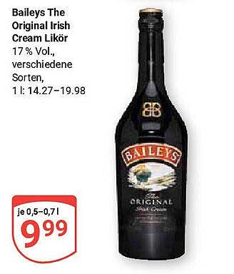 Baileys The Original Irish Cream Likör