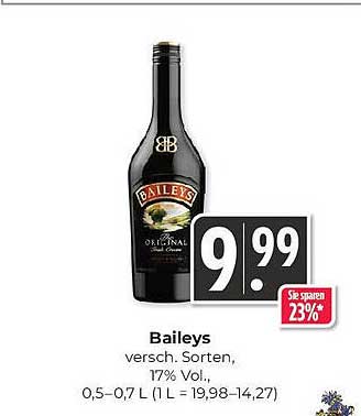 Baileys - verschiedene Sorten, 17% Vol.