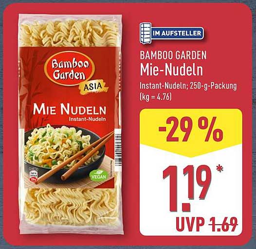 Bamboo Garden Mie-Nudeln - Instant-Nudeln 250-g-Packung