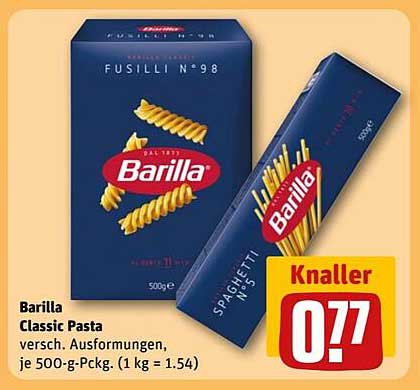 Barilla Classic Pasta, verschiedene Ausführungen