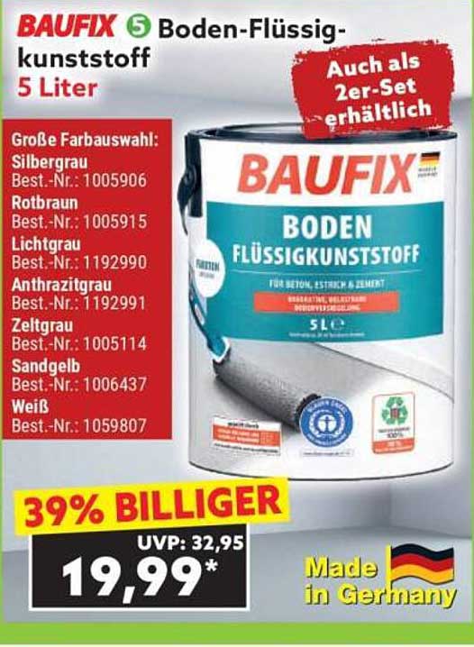BAUFIX Boden-Flüssigkunststoff 5 Liter
