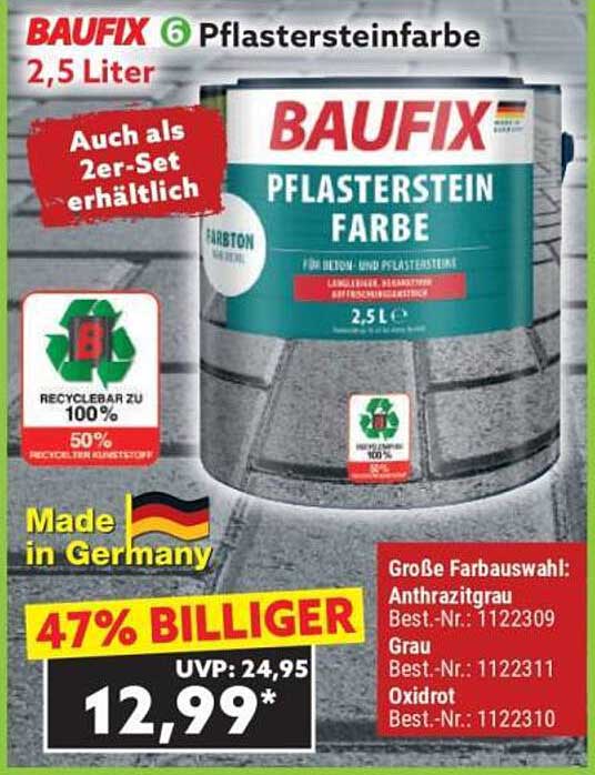 BAUFIX Pfastersteinfarbe 2,5 Liter